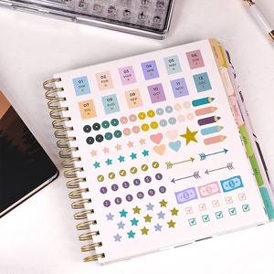 Tùy Chỉnh B5 Xoắn Ốc Ràng Buộc Kế Hoạch Màu In Giấy Bìa Cứng Vàng Đôi Cuộn Dây Tab Ngăn Ngân Sách Tạp Chí Máy Tính Xách Tay - Product Image 3