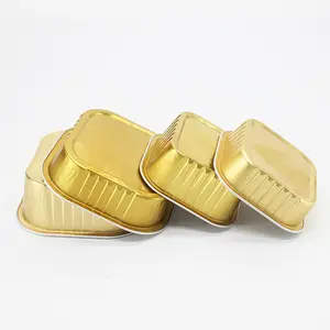 1000 Packs Gold round color ful pie pans aluminum foil baking pans gold rose aluminium foil tray with plastic lid