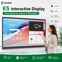Pizarra Interactiva Amdox ES Pro 4K con Android 16 y Windows, Táctil de 40 Puntos, Cámara IA de 48MP, WiFi 6, para Uso Escolar y de Oficina