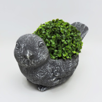 Décoration intérieure extérieure résistante Plante artificielle en pot en fibre de verre Pot en forme d'animal Décoration de plantes artificielles