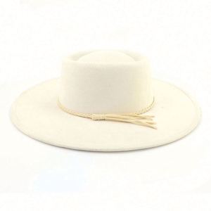 Custom Outdoor Wholesale Fashion Design Wide Brim Panama <b>Hat</b> Men Party Felt Suede Fedora <b>Hat</b> With <b>Band</b> - Product Image 4