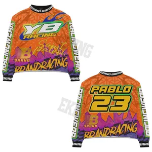 Personalizado de alta calidad CustoJersey impermeable Featurem motocicleta Jersey poliéster MTB y Motocross hombres sublimación ciclismo