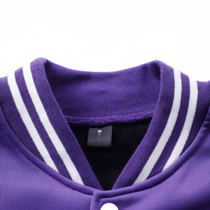 เสื้อแจ็คเก็ตวาร์ซิตี้เท่ๆ สไตล์สตรีทแวร์สำหรับผู้ชาย แจ็คเก็ตบอมเบอร์แบบมหาวิทยาลัยสำหรับผู้ชาย - Product Image 1