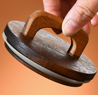 Couvre-récipient anti-poussière, artisanal, écologique et durable avec poignée en bois d'acacia pour couvercle hermétique de bocaux