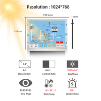 Écran LCD KYOCERA 8,4'' 1024x768 TCG084XGLAAPNN-AN20-S, écran lisible en plein soleil en extérieur, écran LCD 8,4 pouces