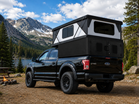 Camper pick-up en fibre de verre étendu d'usine pour Gladiator Frontier Ridgeline, porte demi-double, 4x4, camping