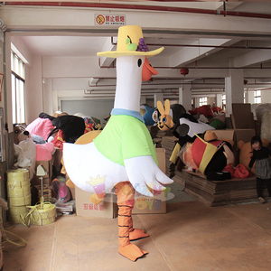 Venta al por mayor personalizable pato en forma <span class=keywords><strong>de</strong></span> felpa mascota disfraces suave y ideal para eventos Navidad Pascua eventos casco Guangzhou - Product Image 4