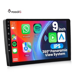Podofo 9 "4 + 64/6 + 128 2 DIN <span class=keywords><strong>Android</strong></span> <span class=keywords><strong>Car</strong></span> đài phát thanh stereo Carplay & <span class=keywords><strong>Android</strong></span> Auto BT WIFI đài phát thanh Hifi DSP Hỗ trợ 360 máy ảnh OEM nhà máy - Product Image 1