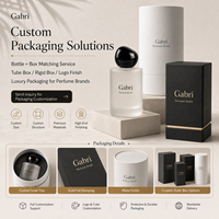 Botol Parfum Bulat OEM 30ml Dengan Logo Kustom, Botol Parfum Mewah Kosong 50ml dan Kotak, Botol Parfum Bulat Hitam Doff