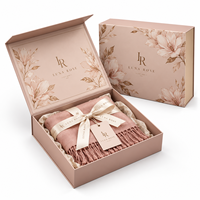 Boîte d'emballage de vêtements personnalisée, boîte cadeau en papier rigide de luxe avec couvercle et base, logo pour vêtements, écharpes, emballage de mode