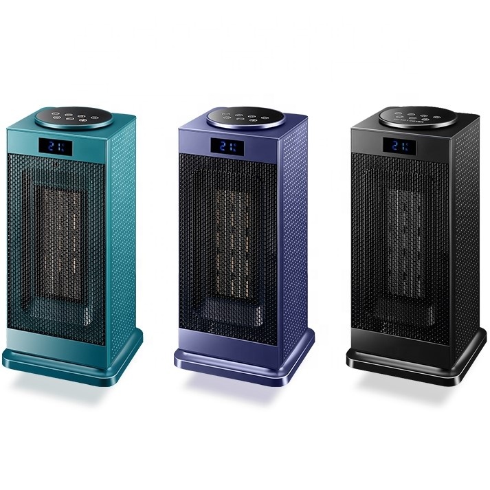 2024 New Fashion Smart Led Touch Screen Control Home Room Heating Standing Electric Room Fan Desktop Heater Space Heater