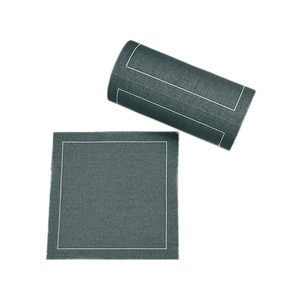 Servilletas de Cóctel Desechables Ecológicas Oliver Square 100% Algodón, Color Verde Manzana, Blancas, de Tela, Posavasos para Cena, Tejido Suave - Product Image 5