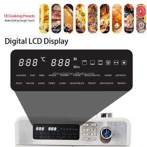 تصميم جديد، فرن كهربائي منزلي سعة 28 لتر بقوة 1700 واط، ببابين ومقابض، تحكم رقمي بالحرارة، للخبز والتسخين والتحميص، شفاف وخالٍ من الزيت. - Product Image 3