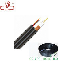 RG59 + 2C Cable coaxial de 75 ohmios con PVC LSZH Jacket Cables de comunicación RG6 para uso de energía