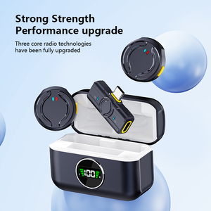Microphone Cravate Sans Fil Type C <span class=keywords><strong>Mini</strong></span> Q81 Numérique Intelligent Anti-Bruit 2.4G Double Émetteur (1 Émetteur, 2 Récepteurs) - Product Image 4