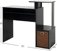 Bureau d'ordinateur simple noir à la mode multifonctionnel et pliable pour le bureau à domicile et diverses scènes avec fonction de refroidissement