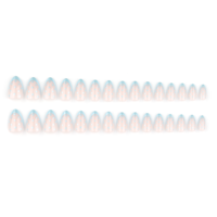 30 pièces de faux ongles en acrylique pour filles, ongles artificiels de haute qualité, motif pois, forme amande, vente en gros