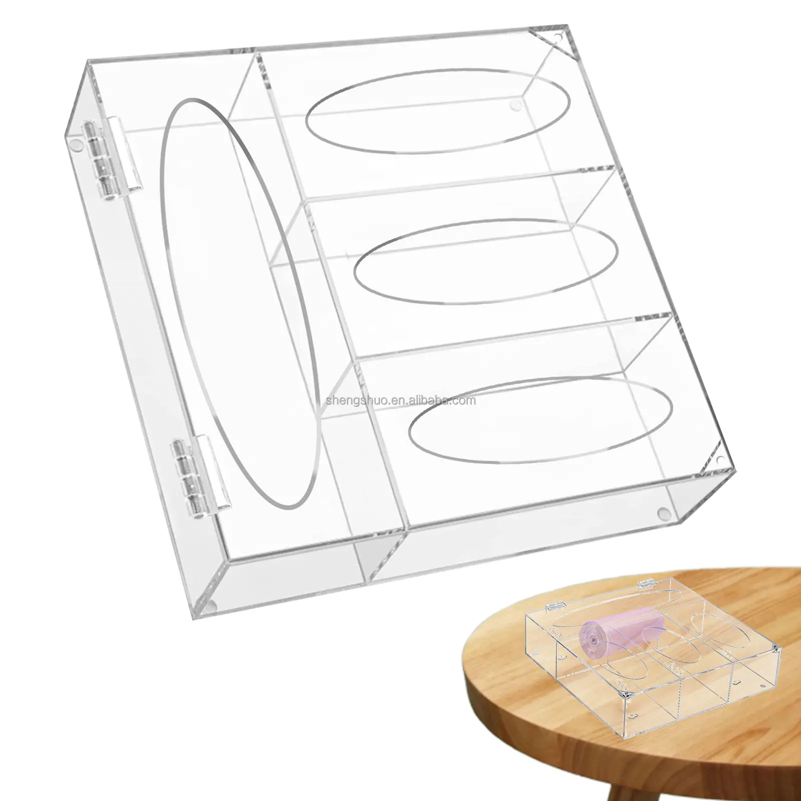 Ziplock thực phẩm lưu trữ túi tổ chức Acrylic áp dụng nhà bếp ngăn kéo baggie hộp cho tủ đông bánh sandwich Snack túi màu sắc rõ ràng