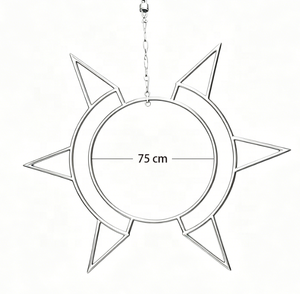 Aro de Yoga Aéreo de Acero Inoxidable con Forma de Estrella de 75 cm, Aro de Acrobacia para Circo, Equipo para Espectáculos en Estudio - Product Image 2