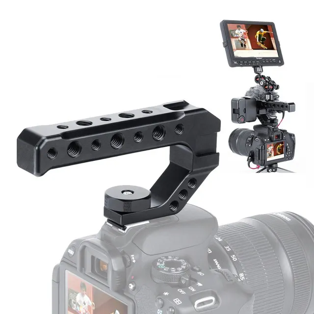 DSLR Camera Top Handle Grip Scarpa Freddo Adattatore di Montaggio Universale Impugnatura per Sony Nikon Canon Pentax 1/4 3/8 Vite