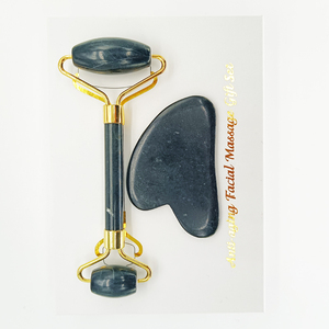 Masseur facial anti-vibrations en pierre rose, lifting cutané, quartz rose naturel, rouleau facial Gua Sha en jade - Product Image 5