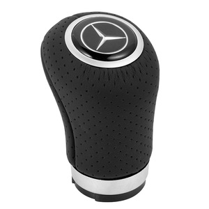Mercedes-Benz <b>Shift</b> <b>Knob</b> Black Perforated Leather Manual Transmission Ergonomic Design - Product Image 1