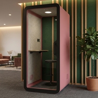 Cabine insonorisée modulaire UNIBOOTH en aluminium 33 dB, ignifuge ISO 23351, à montage rapide, pour salle de formation, hall d'entrée – Meilleur rapport qualité-prix