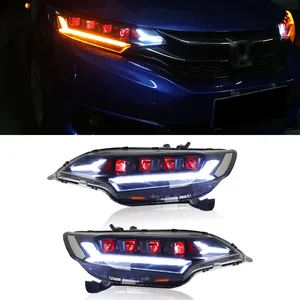 שדרוג עשיר שטן LED פנס פנס להונדה ג 'אז Fit 2014-2020 מקרן עדשת ראש אור ראש מנורה הרכבה