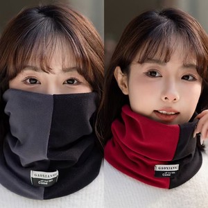 Unisex Color-Blocked <b>Neck</b> <b>Warmer</b> Fleece Lined Double Layer For Autumn Winter Cycling Protection - Product Image 4