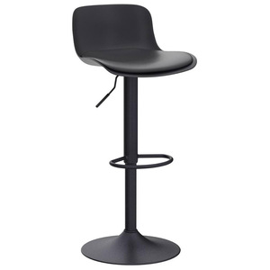 Tabouret <span class=keywords><strong>de</strong></span> <span class=keywords><strong>bar</strong></span> moderne en plastique <span class=keywords><strong>noir</strong></span> avec dossier, hauteur réglable, pivotant, avec repose-pieds pour îlot <span class=keywords><strong>de</strong></span> cuisine, pub, café, comptoir <span class=keywords><strong>de</strong></span> <span class=keywords><strong>bar</strong></span> - Product Image 1