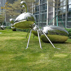 Scultura a grandezza naturale delle formiche di marcia del filo di acciaio inossidabile della decorazione moderna dello zoo del parco da vendere - Product Image 4