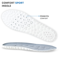 Semelles intérieures de sport absorbant la transpiration, respirantes, en PU souple, confortables, amortissantes, massantes, soulageant la douleur au pied, pour chaussures