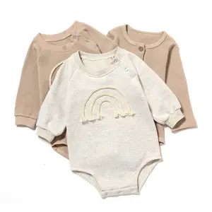 Factory Directly Summer Custom Design Baby Onesie Newborn Infant Clothes Plain Baby Boy Romper