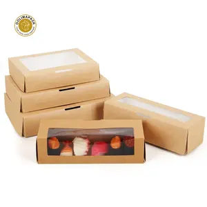 Paper Sushi Box Disposable Sushi Container Eco Friendly Foldable Paper Sushi Takeout Box