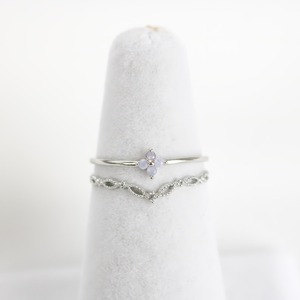 Bague empilable réglable en laiton plaqué or avec fleur <span class=keywords><strong>d</strong></span>élicate et pierres précieuses roses et bleues, pour femme, bijou ajustable, cadeau - Product Image 5