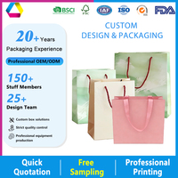 Sac de shopping en papier de luxe personnalisé de 3 mm d'épaisseur, emballage de haute qualité en papier d'art laminé plat pour vêtements et cadeaux - Logo personnalisé