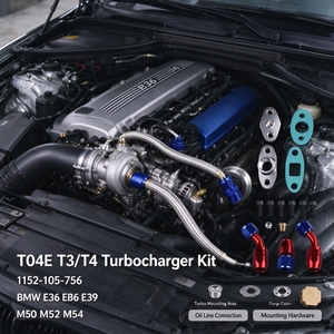 Kit de turbocompresseur T04E T3/T4 1152-105-756 pour BMW <span class=keywords><strong>E36</strong></span> E46 E39 323i 325i <span class=keywords><strong>328i</strong></span> 528i M50 M52 M54 Inline-6 Kit de mise à niveau du <span class=keywords><strong>turbo</strong></span> - Product Image 2