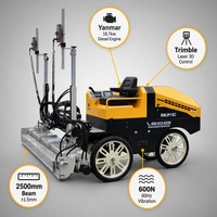 Machine à niveler les sols Diesel 18,7 kW, auto-nivelante, avec laser, portée 2500 mm, contrôle 3D Trimble, 600N, 1300 kg, modèle RWJP15C
