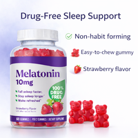 Gummies de mélatonine pour adultes OEM avec MOQ |   Meilleurs compléments naturels pour le sommeil |   Certifié GMP |   Soutien de la mémoire |   Marque privée pour