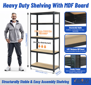 Industrial-grade Modular Steel Chrome Plated Pallet Rack System-250kg/Layer Heavy Duty Boltless <strong>Shelving</strong> 5-tier <strong>Narrow</strong> Aisle - Product Image 5