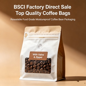 Venta Directa de Fábrica, Bolsas de Café Impresas Personalizadas de 250g con Fondo Plano, Válvula de Desgasificación y Cierre Hermético - Product Image 1