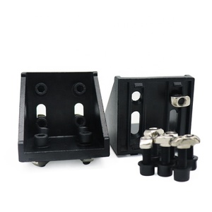 Aluminum Profile Accessories Hardware <strong>Corner</strong> Shelf Mounting <strong>Brackets</strong> Black Wall Mount <strong>TV</strong> Angle <strong>Bracket</strong> - Product Image 2