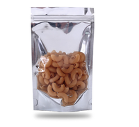 Emballage souple professionnel personnalisable et réutilisable en PE de qualité alimentaire plaqué argent pour sacs debout