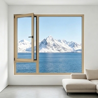 Ventanas Abatibles de Aluminio con Rotura de Puente Térmico, Diseño Europeo, Calidad Energy Star, Aislamiento Térmico, Triple Acristalamiento Exterior para Villa