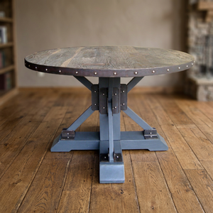Antique Contemporary Luxury Foldable Solid <b>Wood</b> <b>Dining</b> <b>Table</b> Set with Metal Frame for Small Living Room Outdoor Use Indonesia - Product Image 2
