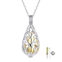 Collier d'urne avec pendentif en forme de larme en argent sterling 925 Ashes Cremation Memorial