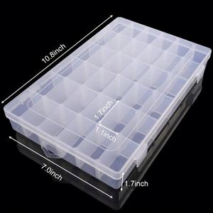 Große Transparente Kunststoff-Organisationsbox mit 8 / 24 / 36 Fächern Aufbewahrungsbehälter - Product Image 1