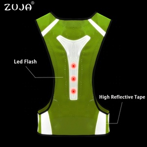 ZUJA — <span class=keywords><strong>gilet</strong></span> réfléchissant à <span class=keywords><strong>LED</strong></span> Flash, sécurité de conduite pour la nuit, cyclisme, activités de plein air, lumineuse, 360 - Product Image 2