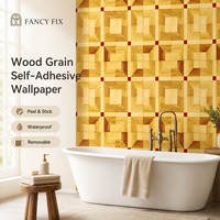 Fancy Fix Jaune Plaid Nouveau Design Imperméable Auto-Adhésif Papier Peint Rouleaux Facile pour la Décoration Intérieure Utilisation Moderne