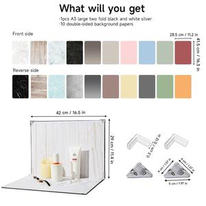 Kit de 20 motifs de fonds de photographie pour produits, idéal pour les séances photo de petits articles, de nourriture, de bijoux et de mini-objets. - Product Image 2